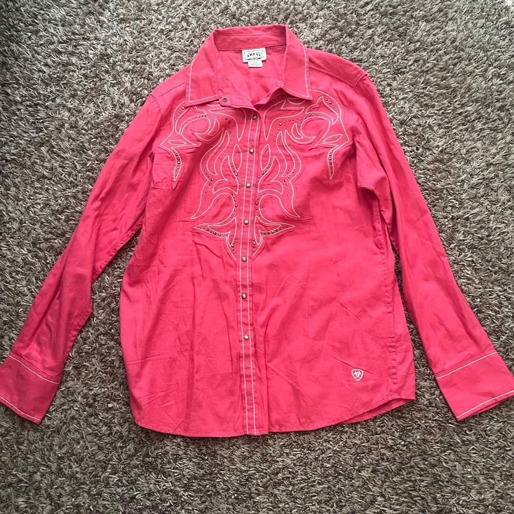 Ariat Pink Women’s Casual Button Down Shirt